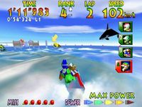 une photo d'Ã©cran de Wave Race 64 sur Nintendo 64